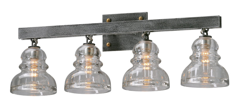 Troy Lighting - B3954 - Four Light Bath - Menlo Park - Old Silver