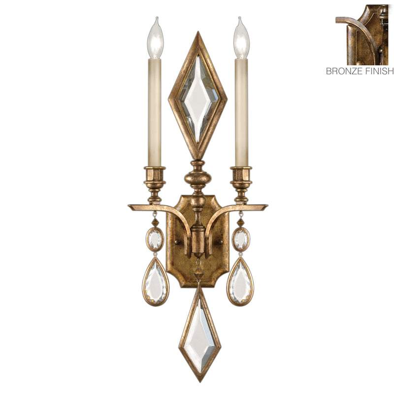 Fine Art - 718150-3ST - Two Light Wall Sconce - Encased Gems - Bronze