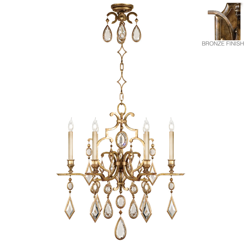 Fine Art - 718240-3ST - Six Light Chandelier - Encased Gems - Bronze