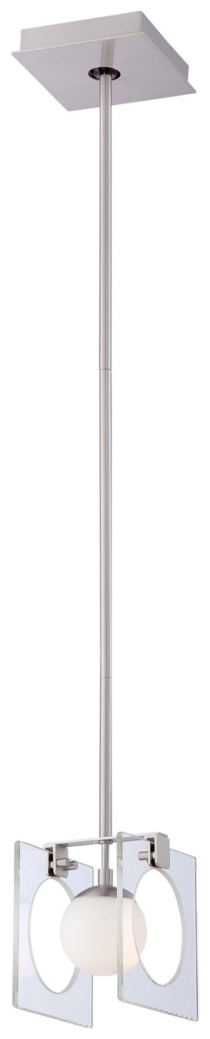 George Kovacs - P991-084 - One Light Mini Pendant - Hole-In-One - Brushed Nickel