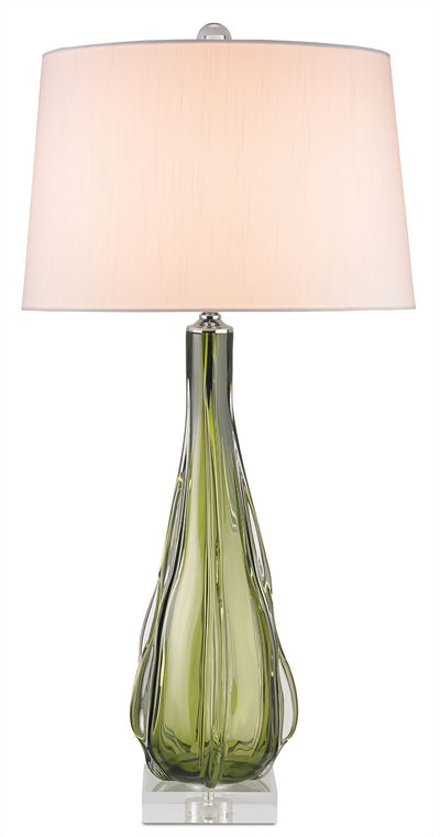 Currey and Company - 6674 - One Light Table Lamp - Zephyr - Green/Clear