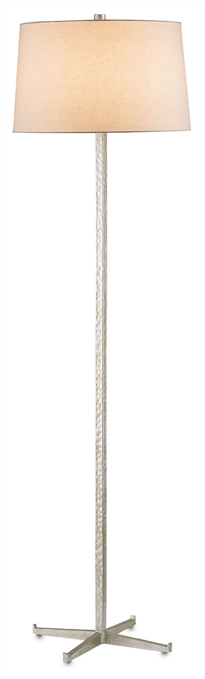 Currey and Company - 8066 - One Light Floor Lamp - Echelon - Contemporary Silver Leaf