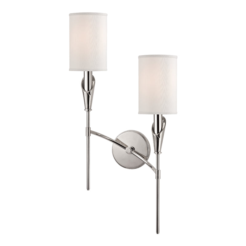 Hudson Valley - 1312R-PN - Two Light Wall Sconce - Tate - Polished Nickel