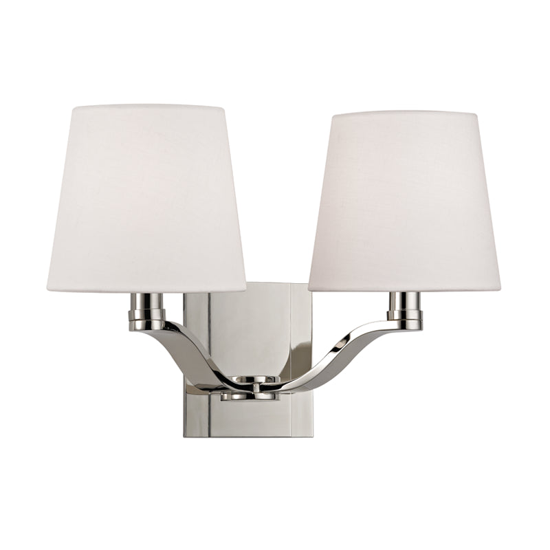 Hudson Valley - 2462-PN - Two Light Wall Sconce - Clayton - Polished Nickel