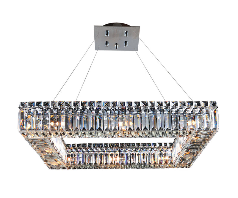 Allegri - 11711-010-FR001 - 12 Light Pendant - Quadro - Chrome