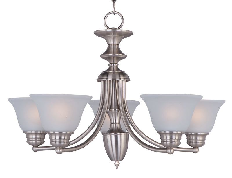 Maxim - 2699FTSN - Five Light Chandelier - Malaga - Satin Nickel