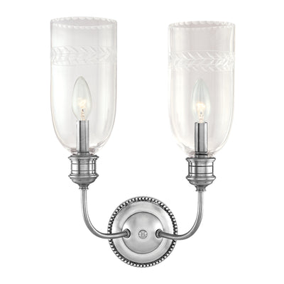 Hudson Valley - 292-PN - Two Light Wall Sconce - Lafayette - Polished Nickel