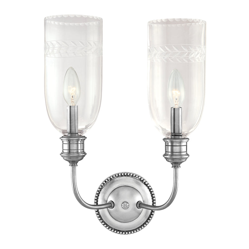 Hudson Valley - 292-PN - Two Light Wall Sconce - Lafayette - Polished Nickel