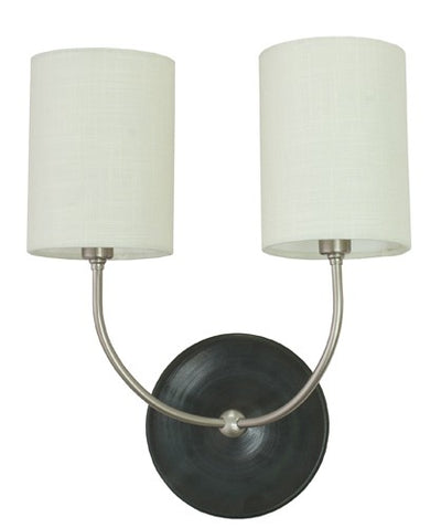 House of Troy - GS775-2-SNBM - Two Light Wall Lamp - Scatchard - Black Matte And Satin Nickel