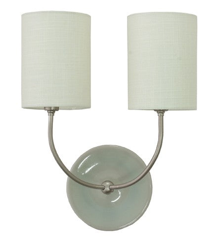 House of Troy - GS775-2-SNGG - Two Light Wall Lamp - Scatchard - Gray Gloss And Satin Nickel