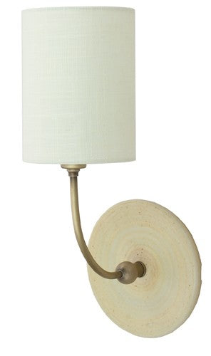 House of Troy - GS775-ABOT - One Light Wall Sconce - Scatchard - Oatmeal And Antique Brass