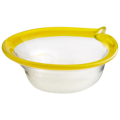 Cyan - 06745 - Bowl - Saturna - Yellow/Clear