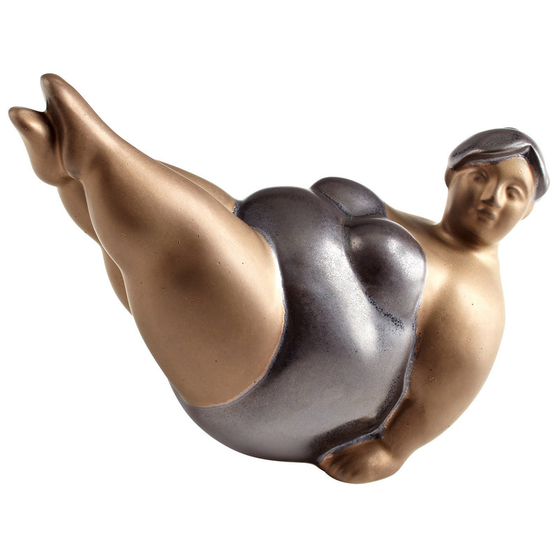 Cyan - 06883 - Sculpture - Yoga Betty - Bronze And Black