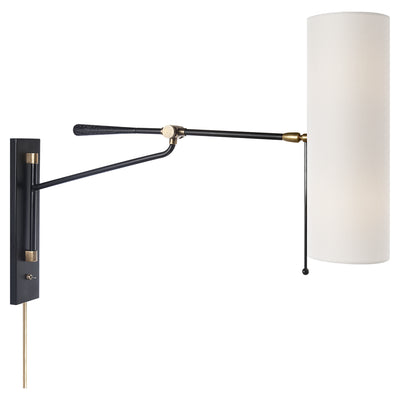 Visual Comfort Signature - ARN 2002BLK-L - Two Light Wall Sconce - Frankfort - Black and Brass