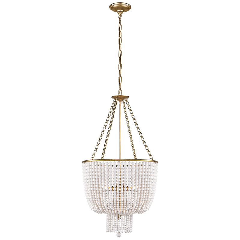Visual Comfort Signature - ARN 5102HAB-WG - Four Light Chandelier - JACQUELINE - Hand-Rubbed Antique Brass