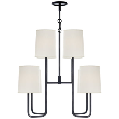Visual Comfort Signature - BBL 5081C-S - Eight Light Chandelier - go lightly - Charcoal