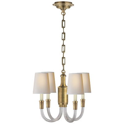 Visual Comfort Signature - TOB 5031HAB-NP - Four Light Chandelier - VIVIAN - Crystal with Brass