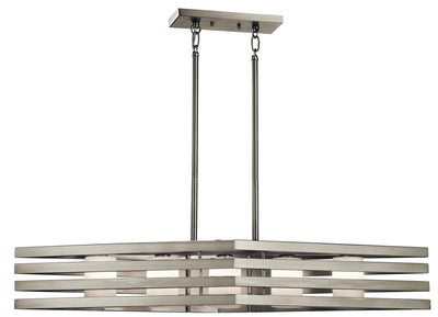 Kichler - 43687NI - Five Light Linear Chandelier - Realta - Brushed Nickel