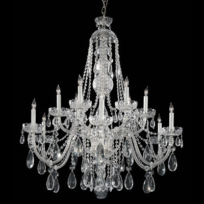 Crystorama - 1114-CH-CL-MWP - 12 Light Chandelier - Traditional Crystal - Polished Chrome