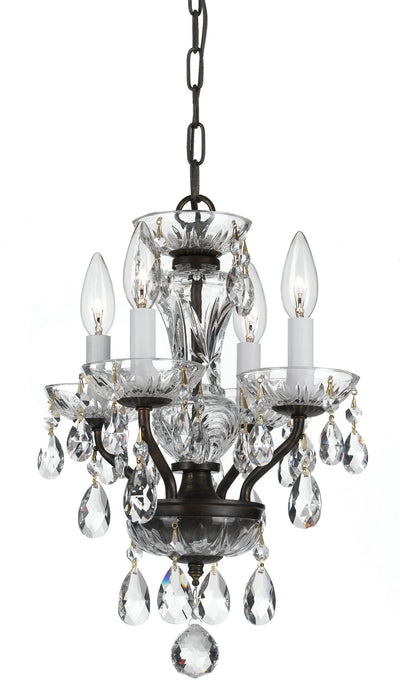 Crystorama - 5534-EB-CL-MWP - Four Light Mini Chandelier - Traditional Crystal - English Bronze