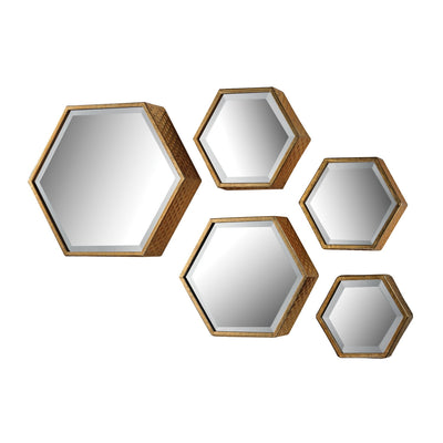 ELK Home - 138-170/S5 - Mirror - Hexagonal - Gold