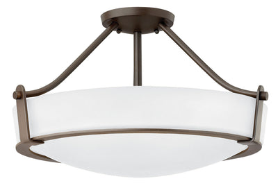 Hinkley - 3221OB-WH - LED Semi-Flush Mount - Hathaway - Olde Bronze with Etched White glass
