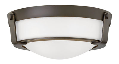 Hinkley - 3223OB-WH - LED Flush Mount - Hathaway - Olde Bronze with Etched White glass