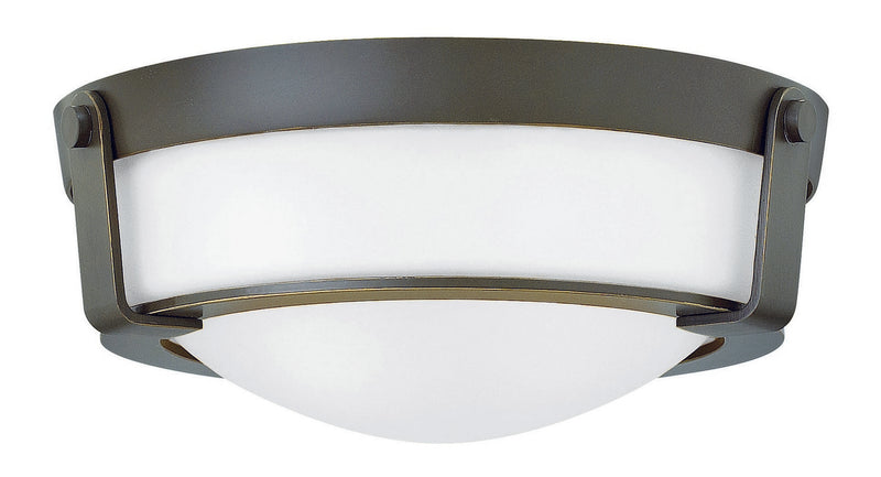 Hinkley - 3223OB-WH-LED - LED Flush Mount - Hathaway - Olde Bronze with Etched White glass