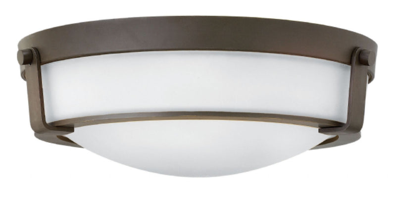 Hinkley - 3225OB-WH-LED - LED Flush Mount - Hathaway - Olde Bronze with Etched White glass
