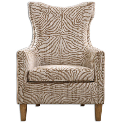 Uttermost - 23208 - Arm Chair - Kiango - Stripes In Light, Airy Neutrals