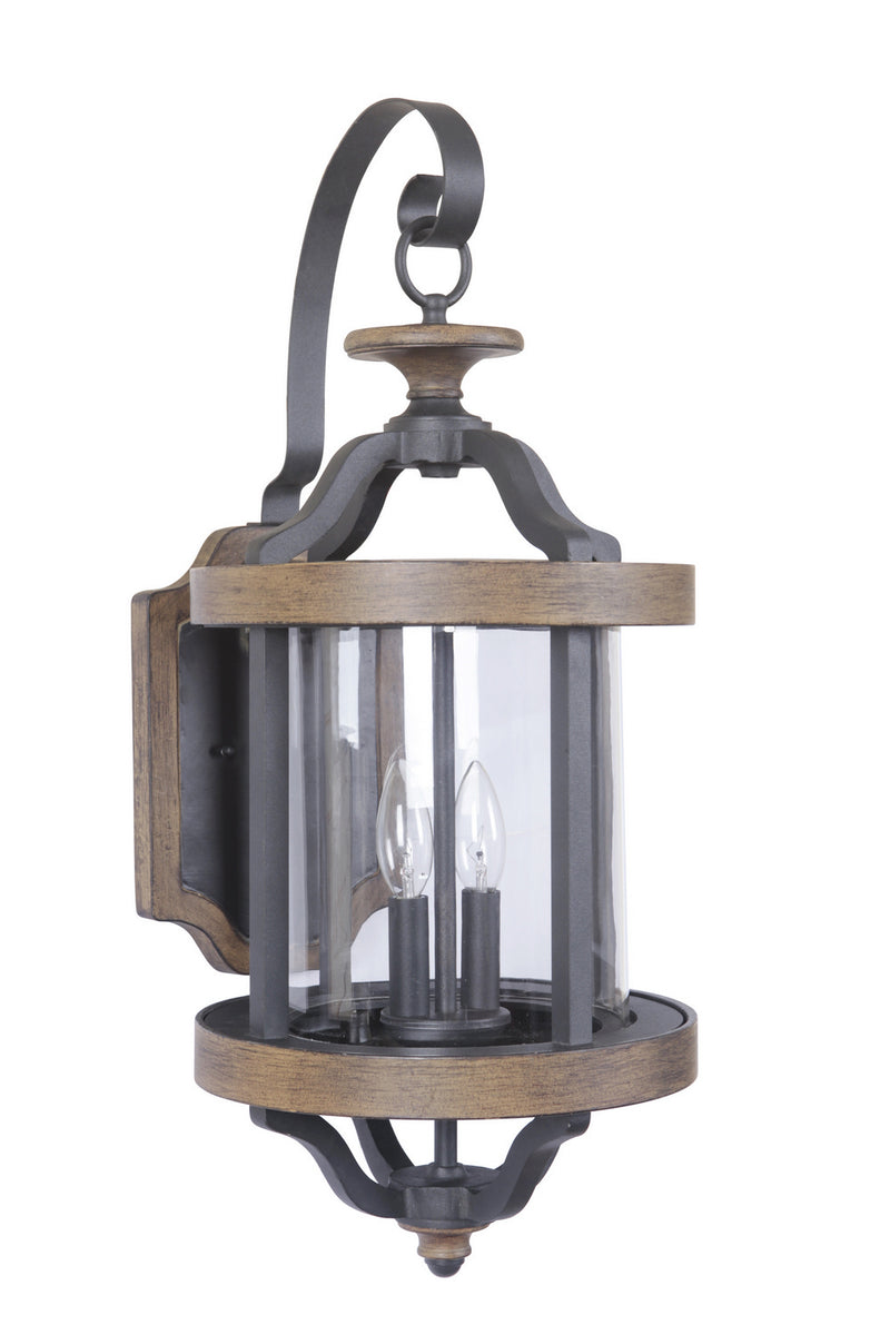 Craftmade - Z7924-TBWB - Two Light Wall Mount - Ashwood - Textured Black / Whiskey Barrel