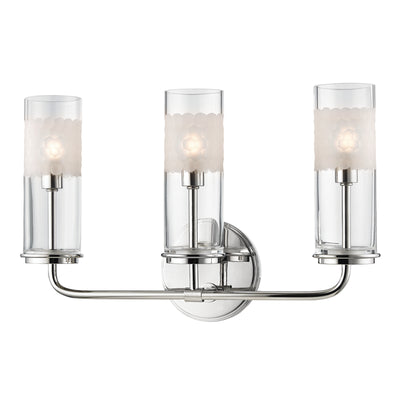 Hudson Valley - 3903-PN - Three Light Wall Sconce - Wentworth - Polished Nickel