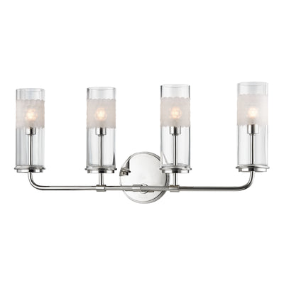 Hudson Valley - 3904-PN - Four Light Wall Sconce - Wentworth - Polished Nickel