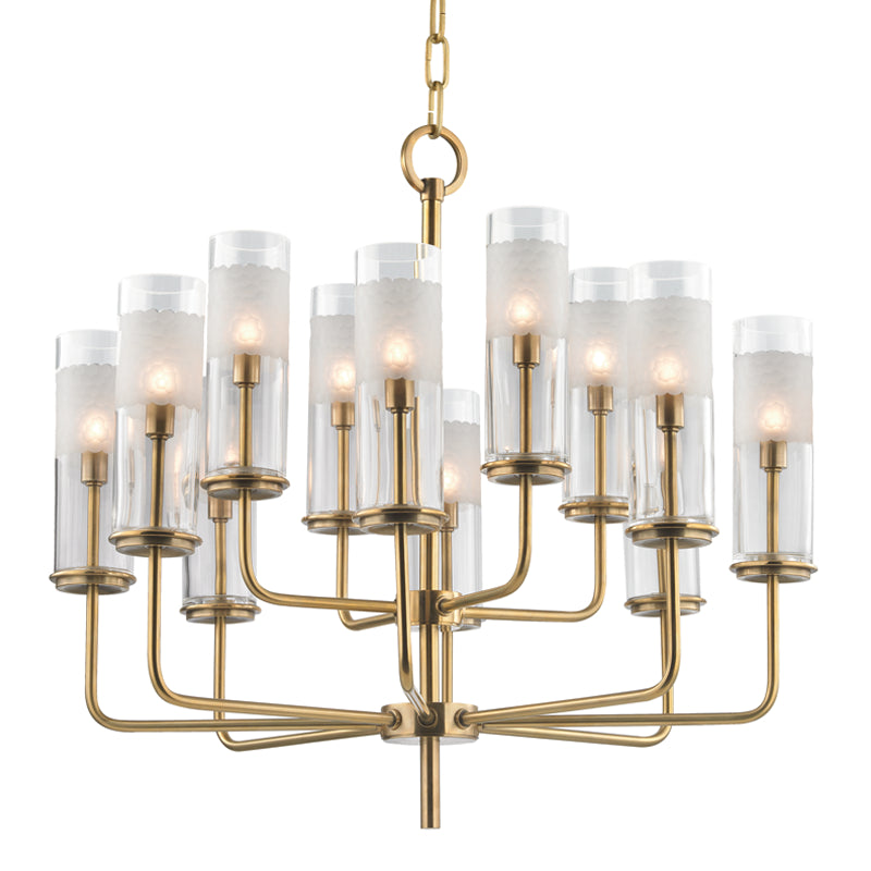 Hudson Valley - 3925-AGB - 12 Light Chandelier - Wentworth - Aged Brass