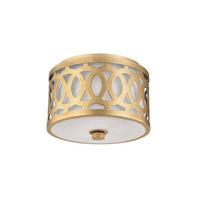 Hudson Valley - 4310-AGB - One Light Flush Mount - Genesee - Aged Brass