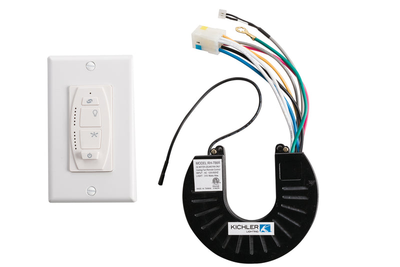 Kichler - 370036WHTR - 6 Speed DC Wall Transmitter - Accessory - White Material (Not Painted)