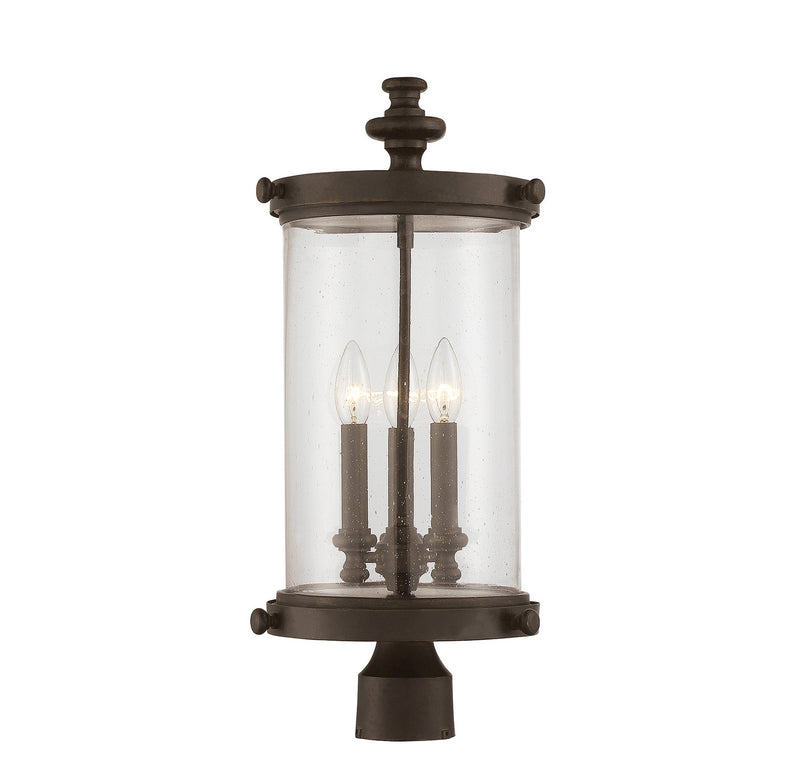 Savoy House - 5-1223-40 - Three Light Post Lantern - Palmer - Walnut Patina