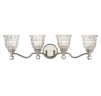Savoy House - 8-880-4-109 - Four Light Bath Bar - Birone - Polished Nickel