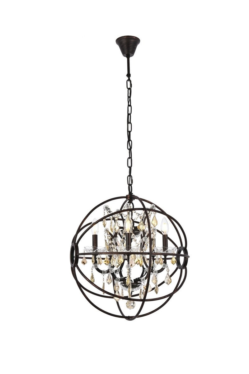 Elegant Lighting - 1130D20DB-GT/RC - Five Light Pendant - Geneva - Dark Bronze