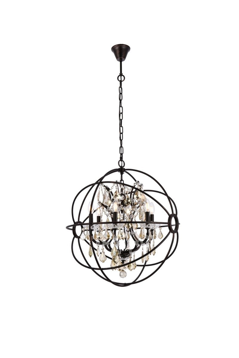 Elegant Lighting - 1130D25DB-GT/RC - Six Light Chandelier - Geneva - Dark Bronze