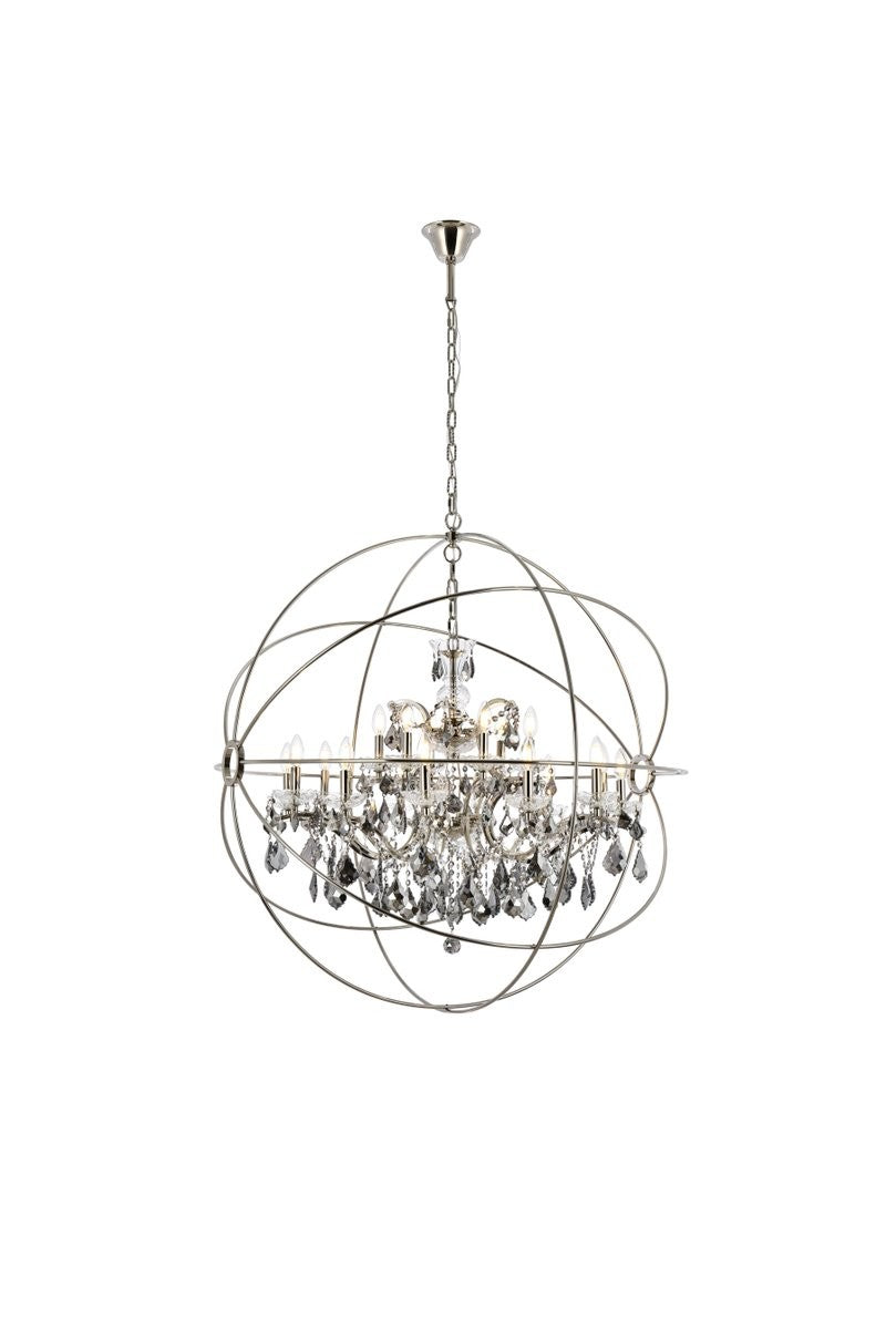 Elegant Lighting - 1130G43PN-SS/RC - 18 Light Chandelier - Geneva - Polished Nickel