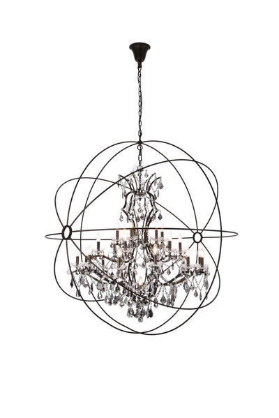 Elegant Lighting - 1130G60DB-SS/RC - 25 Light Chandelier - Geneva - Dark Bronze