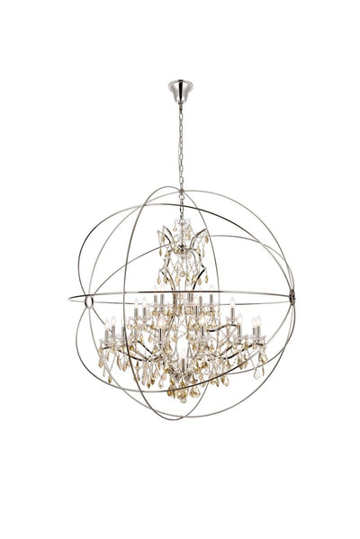 Elegant Lighting - 1130G60PN-GT/RC - 25 Light Chandelier - Geneva - Polished Nickel