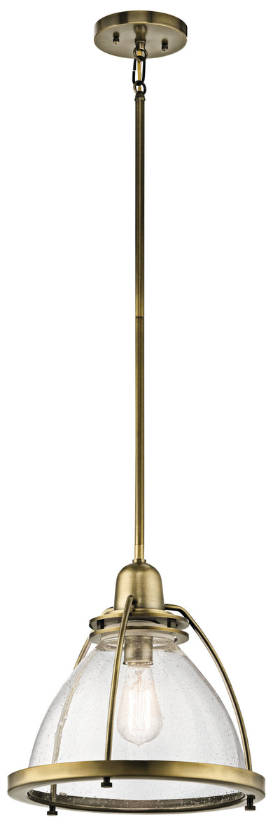Kichler - 43737NBR - One Light Pendant - Silberne - Natural Brass