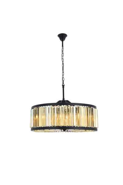 Elegant Lighting - 1203D35MB-GT/RC - Ten Light Chandelier - Chelsea - Matte Black