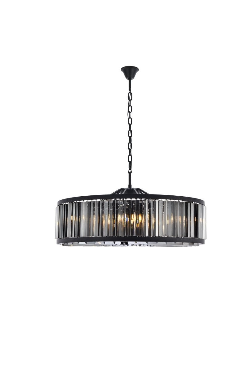 Elegant Lighting - 1203G43MB-SS/RC - Ten Light Chandelier - Chelsea - Matte Black