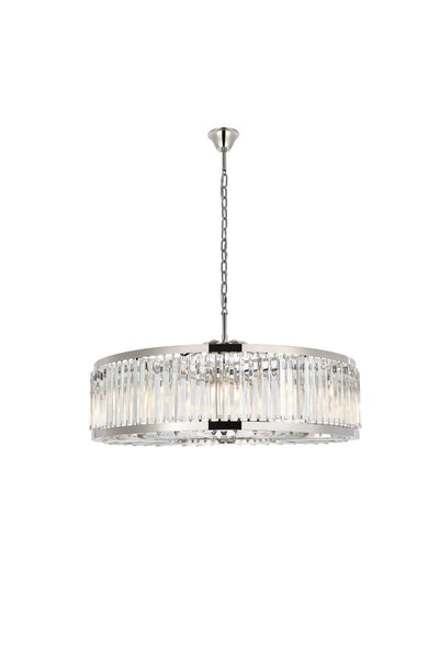 Elegant Lighting - 1203G43PN/RC - Ten Light Chandelier - Chelsea - Polished Nickel