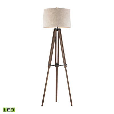 ELK Home - D2817-LED - LED Floor Lamp - Wooden Brace - Walnut