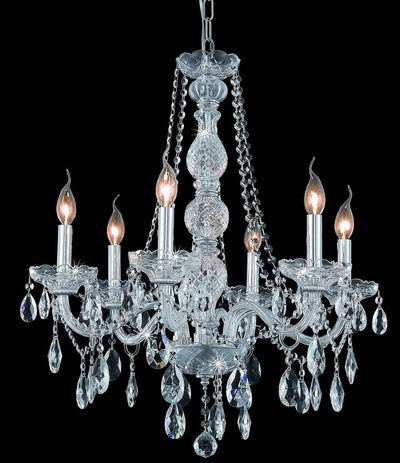 Elegant Lighting - 7956D24C/RC - Six Light Chandelier - Verona - Chrome