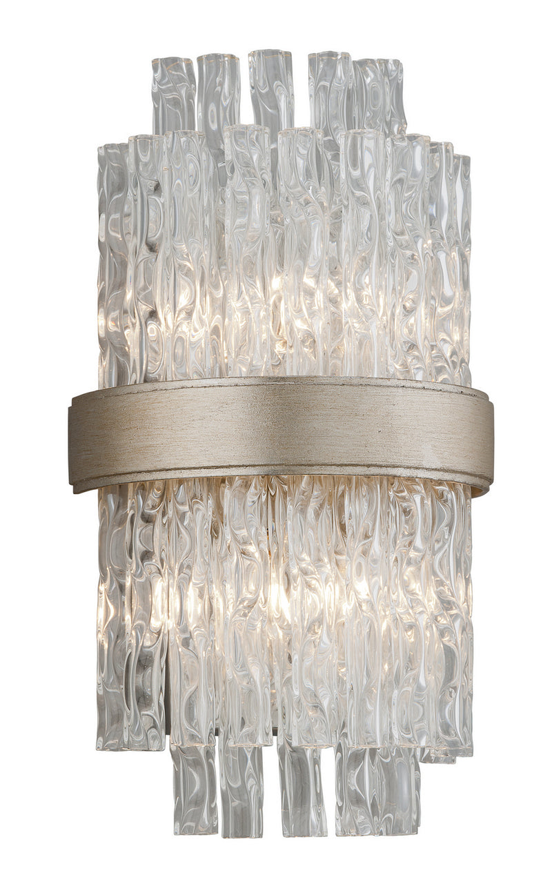 Corbett Lighting - 204-12 - Two Light Wall Sconce - Chime - Silver Leaf Polished Stainless